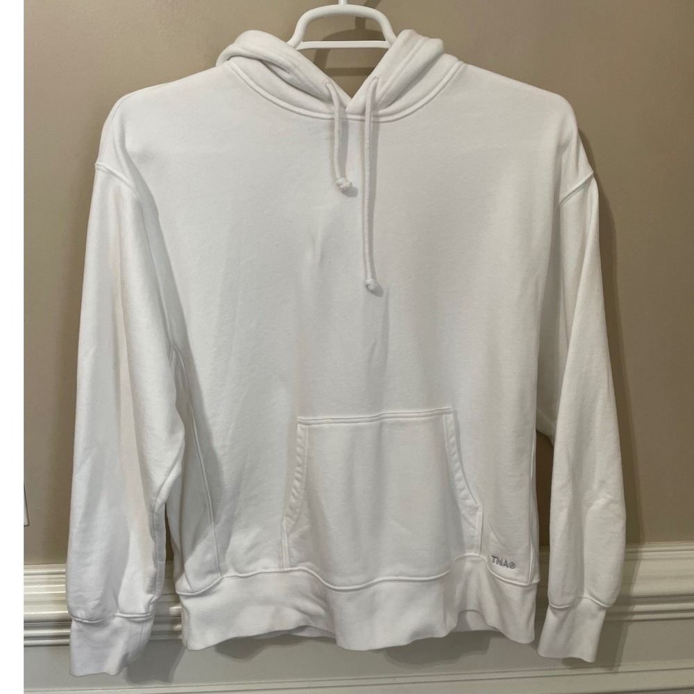 Aritzia TNA Sweatfleece Terry Fleece Boyfriend Hoodie White Size S